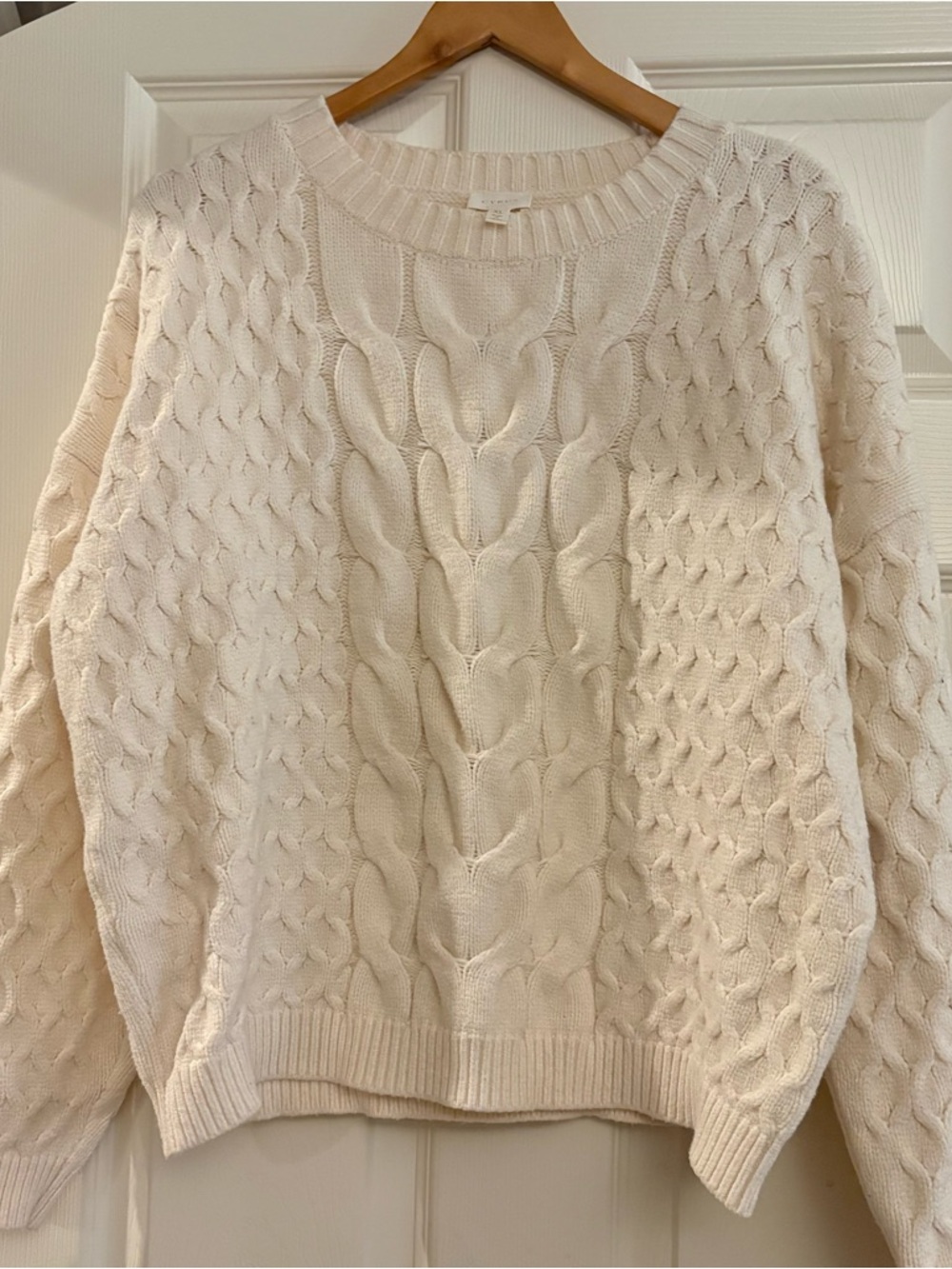 CYRUS Off White Cable Knit Chunky Sweater Size XL Nordstrom Cozy Classy